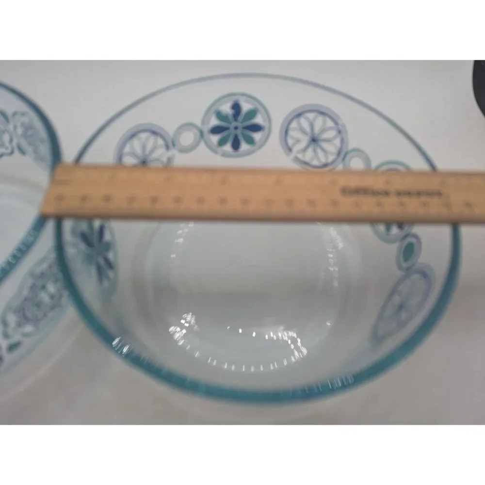 Lot Of 2 7inch Pyrex 1980s Mixing Bowl No Plastic Lids